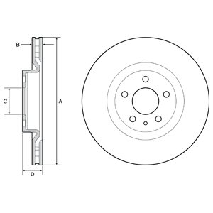 Tarcza hamulcowa DELPHI BG4654C