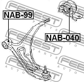 Tuleja wahacza FEBEST NAB-040