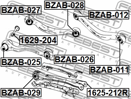 Tuleja wahacza FEBEST BZAB-026