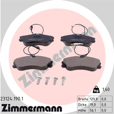 Klocki hamulcowe ZIMMERMANN 23124.190.1