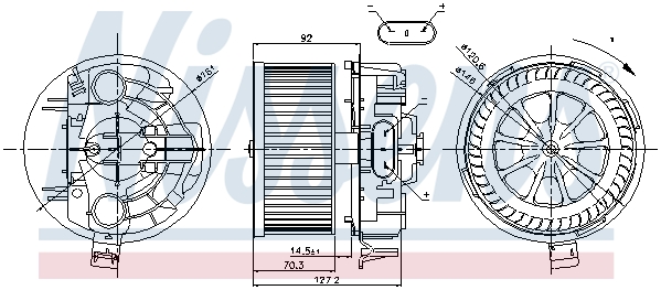 Silnik elektryczny dmuchawy NISSENS 87043