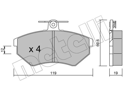 Klocki hamulcowe METELLI 22-0050-2