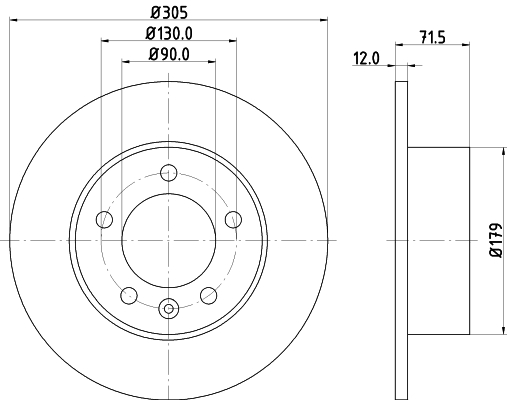Tarcza hamulcowa HELLA PAGID 8DD 355 129-201