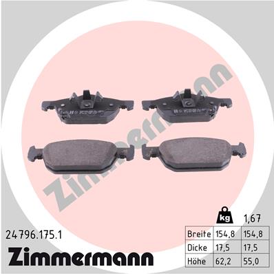 Klocki hamulcowe ZIMMERMANN 24796.175.1