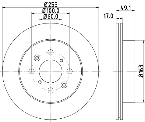 Tarcza hamulcowa HELLA 8DD 355 111-591