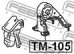 Poduszka silnika FEBEST TM-105