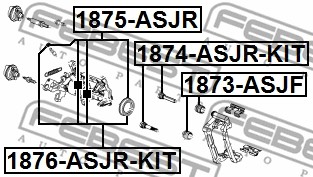 Zestaw naprawczy zacisku hamulcowego FEBEST 1875-ASJR