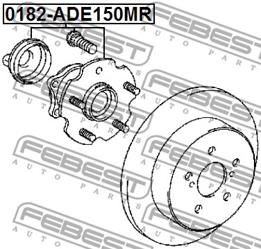 Piasta koła FEBEST 0182-ADE150MR