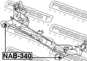 Łożyskowanie  korpusu osi FEBEST NAB-340