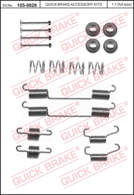 Zestaw dodatków do szczęk hamulcowych QUICK BRAKE 105-0828
