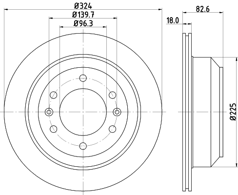 Tarcza hamulcowa HELLA 8DD 355 116-491