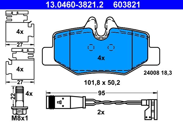 Klocki hamulcowe ATE 13.0460-3821.2