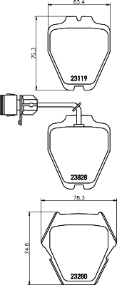 Klocki hamulcowe HELLA PAGID 8DB 355 008-791