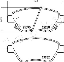 Klocki hamulcowe JAPKO 500400