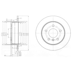 Tarcza hamulcowa DELPHI BG3910C