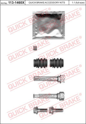 Zestaw tulei prowadzących zacisk hamulca QUICK BRAKE 113-1460X