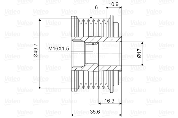 Sprzęgło alternatora VALEO 588030