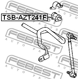 Guma stabilizatora FEBEST TSB-AZT241F