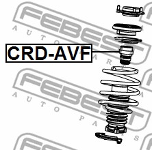 Dystans gumowy FEBEST CRD-AVF