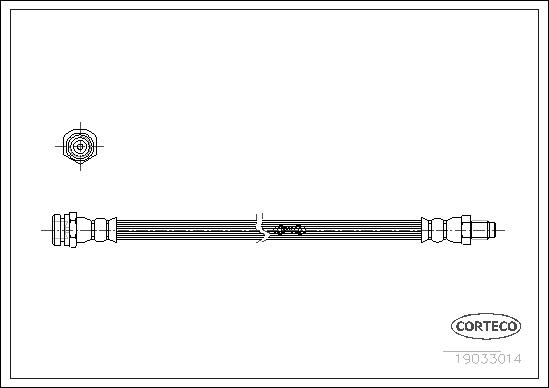 Przewód hamulcowy elastyczny CORTECO 19033014