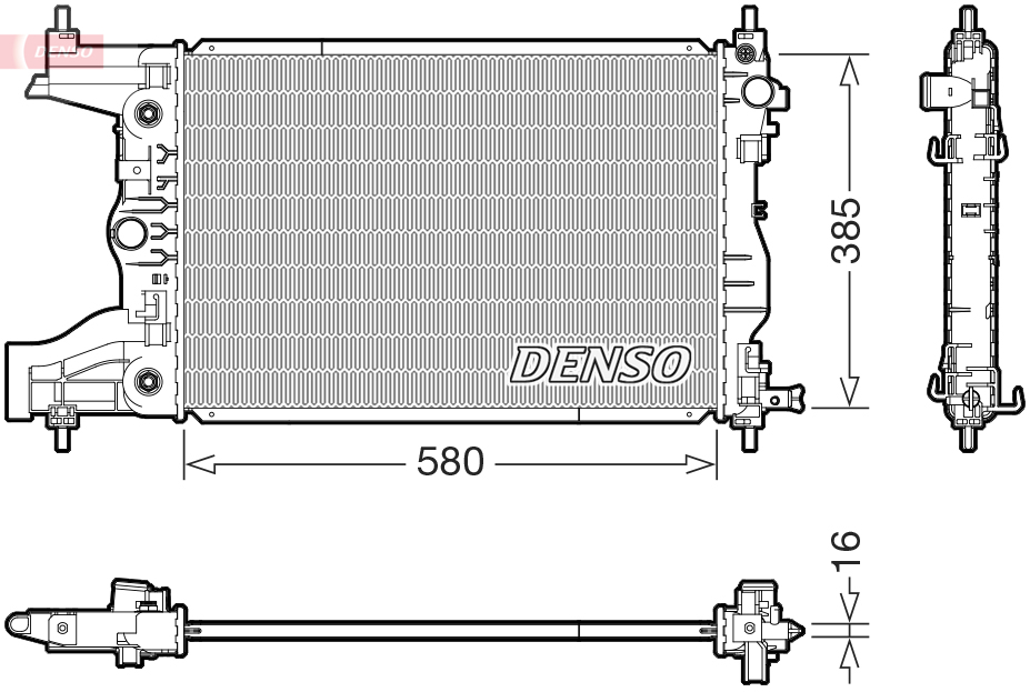 Chłodnica, układ chłodzenia silnika DENSO DRM15016