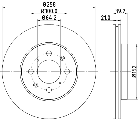 Tarcza hamulcowa HELLA 8DD 355 114-451