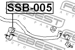 Guma stabilizatora FEBEST SSB-005