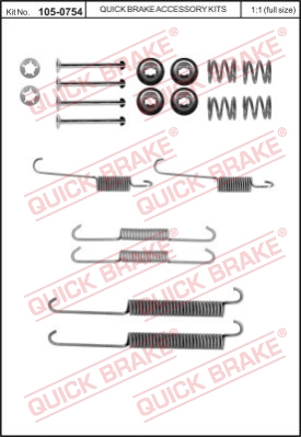 Zestaw dodatków do szczęk hamulcowych QUICK BRAKE 105-0754