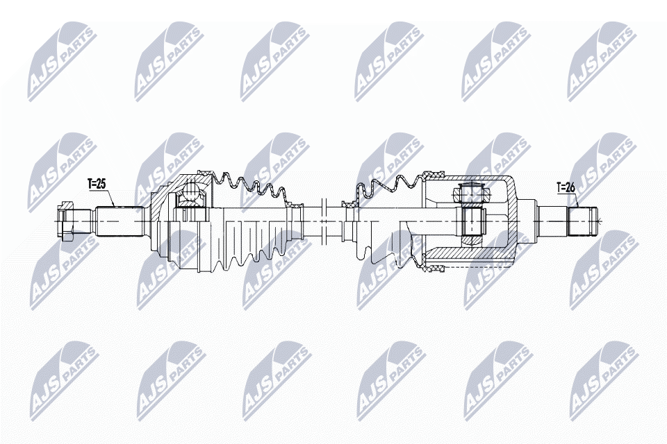 Wał napędowy NTY NPW-FR-169