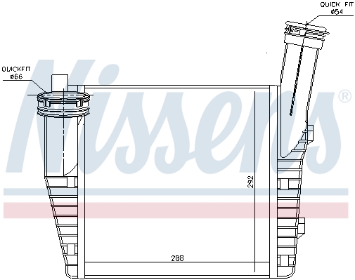 Chłodnica powietrza intercooler NISSENS 96611