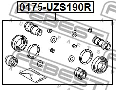 Zestaw naprawczy zacisku FEBEST 0175-UZS190R