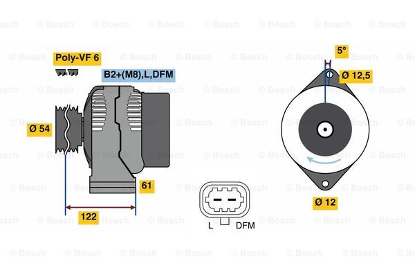 Alternator BOSCH 0 986 080 370