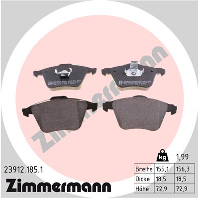 Klocki hamulcowe ZIMMERMANN 23912.185.1