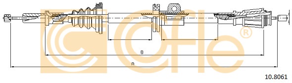 Linka hamulca ręcznego COFLE 10.8061