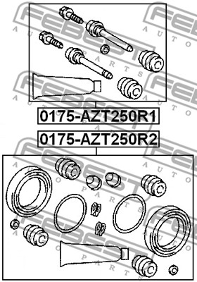 Zestaw naprawczy zacisku FEBEST 0175-AZT250R1