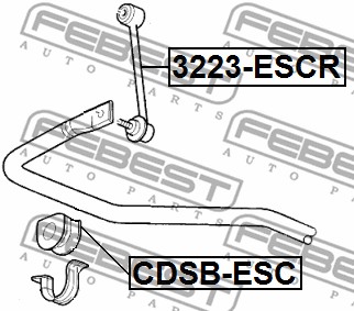 Guma stabilizatora FEBEST CDSB-ESC