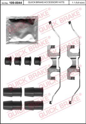 Zestaw akcesoriów montażowych  klocków hamulcowych QUICK BRAKE 109-0044