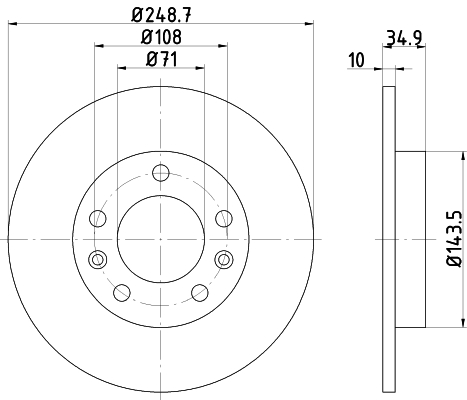 Tarcza hamulcowa HELLA 8DD 355 120-581