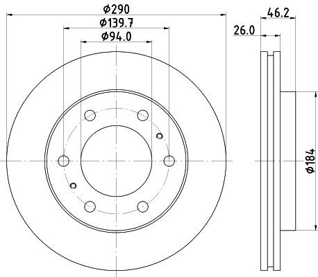 Tarcza hamulcowa HELLA 8DD 355 118-631