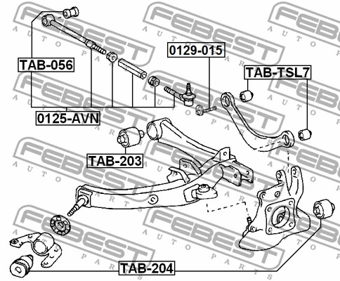 Tuleja wahacza FEBEST TAB-TSL7