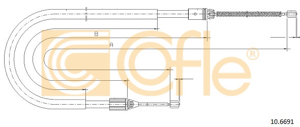 Linka hamulca ręcznego COFLE 10.6691