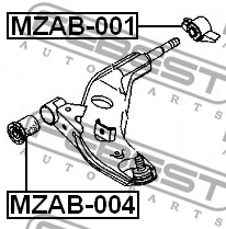 Tuleja wahacza FEBEST MZAB-004
