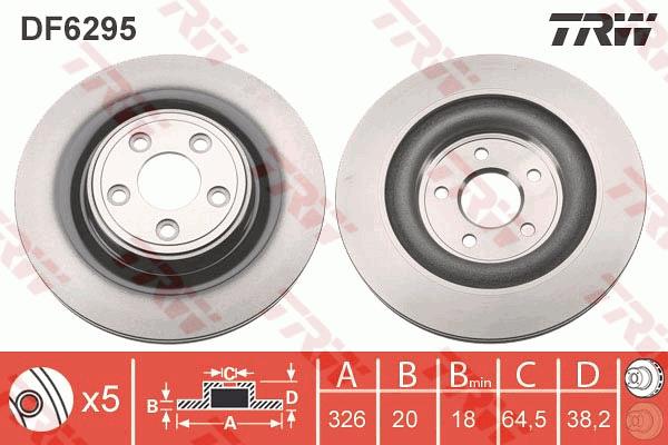 Tarcza hamulcowa TRW DF6295
