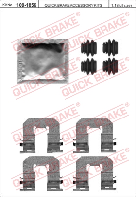 Zestaw akcesoriów montażowych  klocków hamulcowych QUICK BRAKE 109-1856