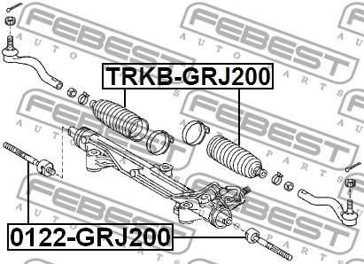 Osłona drążka kierowniczego FEBEST TRKB-GRJ200