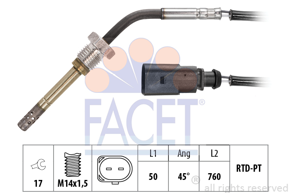 Czujnik temperatury spalin FACET 22.0313