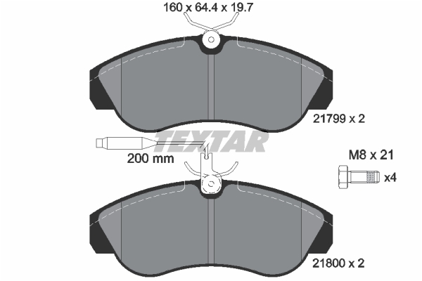Klocki hamulcowe TEXTAR 2179901