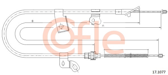 Linka hamulca ręcznego COFLE 92.17.1077