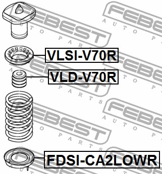Sprężyna talerzowa FEBEST VLSI-V70R