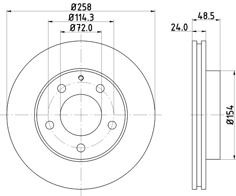 Tarcza hamulcowa HELLA PAGID 8DD 355 103-221